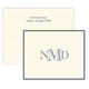 Richmond Monogram Border Folded Note Cards - Raised Ink Image 1 of 4